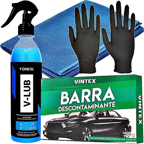 Massa Claybar V-bar Vonixx 100g V-lub Lubrificante Toalha