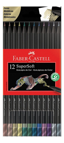 Ecolapis Spersoft Metalicas Faber-castell C/12-120712softmet