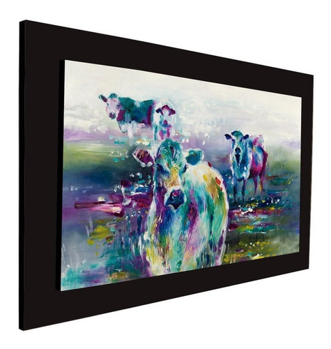 Cuadro 60x40 Cms Tipo Oleo Vaca3 Decorativo+envío Gratis