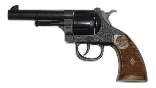 Revolver Juguete Italiano Metalico De 12 Tiros + 96 Cebitas