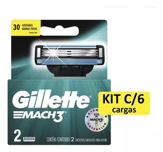 Carga Gillette Mach3 Regular C/6un