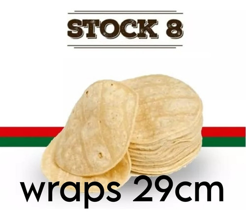 Tortillas Para Wraps Rolls Burritos 29cm X 60uni - Stock8