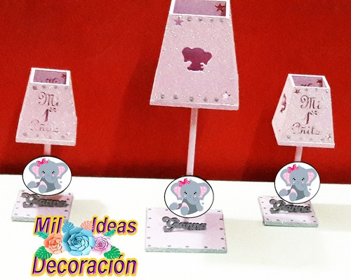 Souvenirs Fibrofacil Velador Decorado 15 U Medida 20 Cm