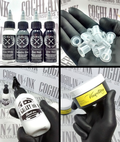 Imagen 2 de 5 de Kit Tattoo Insumos Iniciales Full Tatuajes Tatuar