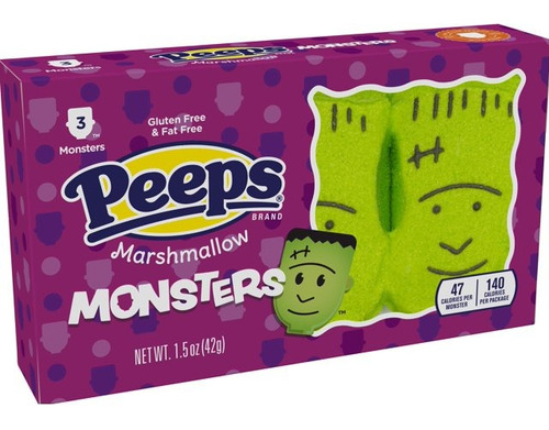 Bombones Peeps Monsters Edición Halloween 42g Americanos