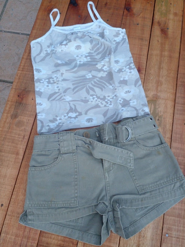 Short Cheeky Talle 6 Gabardina + Musculosa La Plata