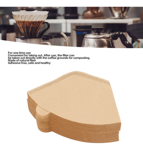 100 Filtros De Papel Café Cono 1-2 Tazas Pour Over Y Drip