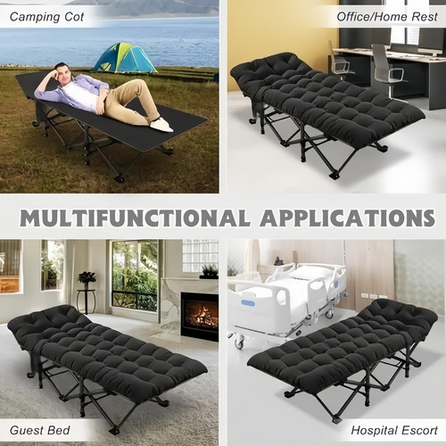Catre Plegable Para Acampar Con Colchoneta Camastro Portátil