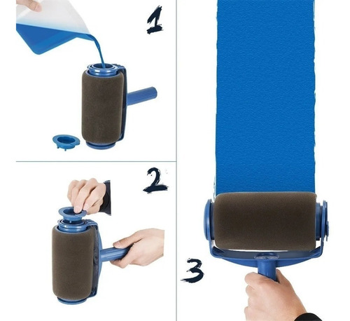 Imagen 6 de 6 de Rodillo Rellenable Para Pintar Paint Runner Kit 8 Accesorios