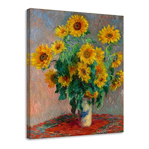 Cuadro   Decorativo De Monet  Girasoles , Obras De Arte...