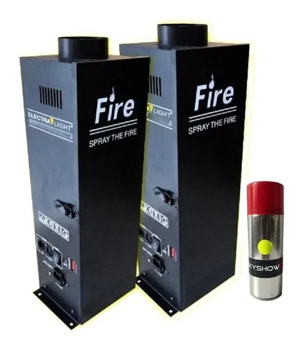 Kit 2 Maquinas Lanza Llamas Dmx Manual Fuego Shows Fiesta !