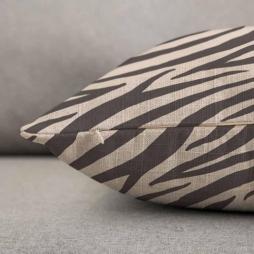 Tks Mitlan Brown Zebra Stripe Pillow Covers De 12x20 Pulgada