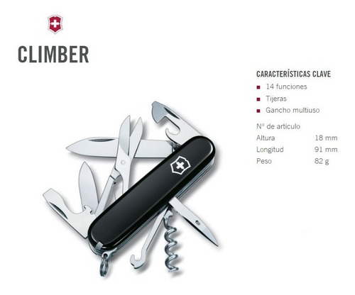 Navaja Victorinox Climber 14 Servicios 100% Original Suiza