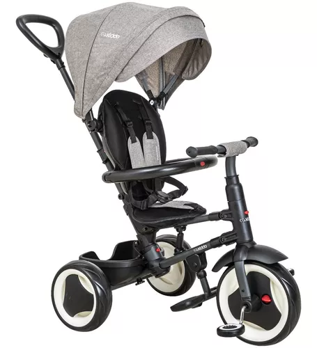 Triciclo Infantil com Capota - Passeio e Pedal - Rosa - Bandeirante