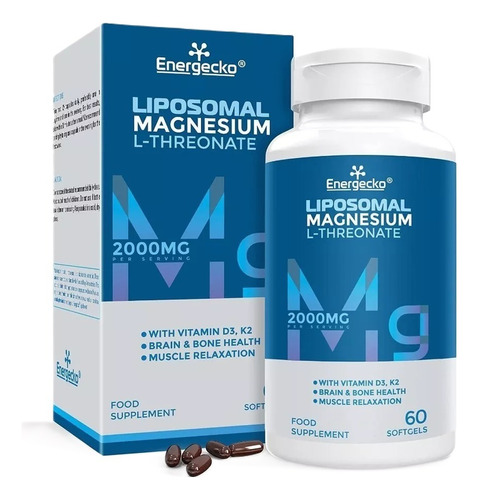 L-treonato De Magnesio Liposomal 2000mg 60 Caps, Americano