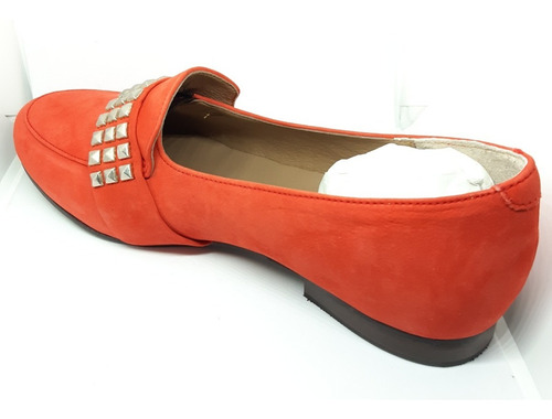 Mocasin Paruolo 100% Cuero Rojo Verano 37 Oferta Sandalia