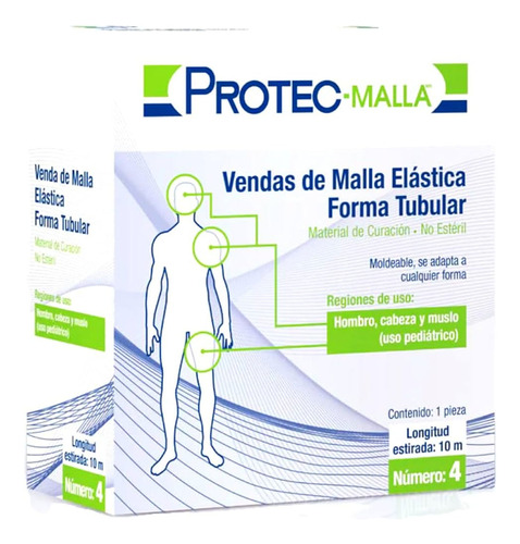 Venda Malla Tubular #4 (hombro,cabeza Y Muslo) 10 Mts Protec