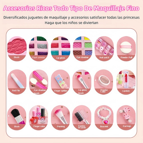 Set Juguetes De Maquillaje Para Niñas Lavable Regalos Niños