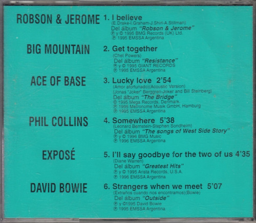 1996 Cd Promo Argentina David Bowie Phil Collins & More Raro
