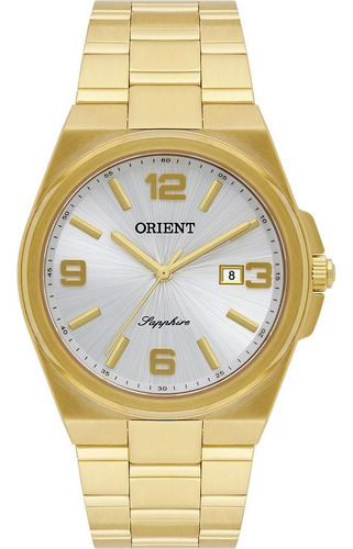 Relógio Orient Masculino Dourado Slim 50m - Ref: Mgss1259