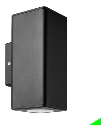 Imagen 1 de 5 de Aplique Bidireccional Cuadrado Negro Exterior Macroled Ip54