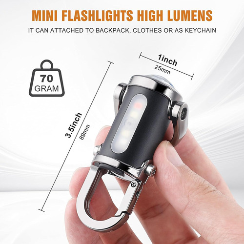 , Lanternas De Chaveiro Mini Edc Recarregáveis 800 Lúmens