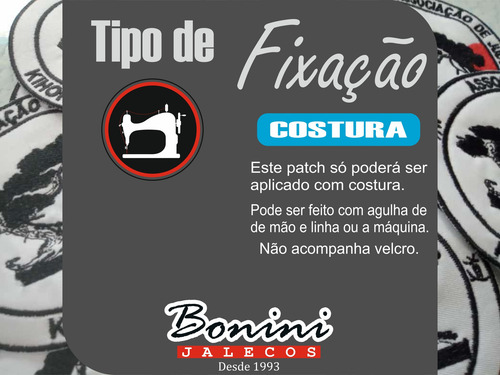 Patch Bordado - Kit 02 - Recaro 13x3cm Preto/vermelho Liso Para Costura