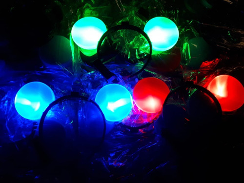 40 Orejas Raton Mickey Luz Led Luminosa Fiesta Niño Boda Color
