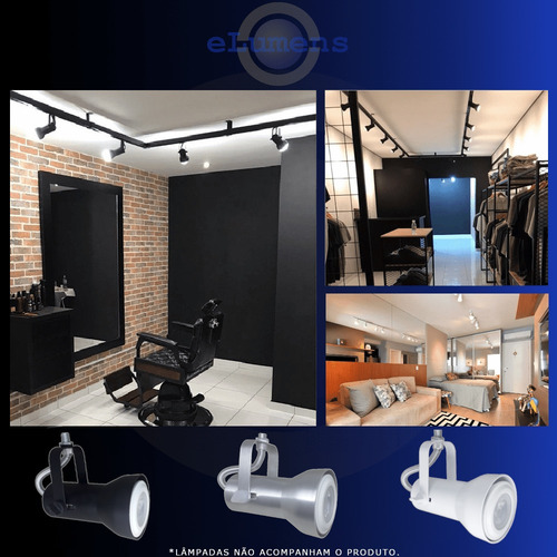 Imagem 4 de 7 de Spot Sobrepor Para 1 Lampada Led Ar 70 Trilho Iluminação Led