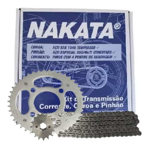 Kit Transmissão Relação Yamaha Ybr 125 2000 2001 2002 2003