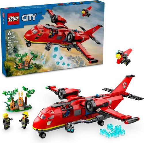 Lego City Avión De Rescate Contra Incendios, Juguete Para Ni