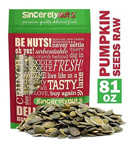 Sinceramente Nueces - Semillas De Calabaza Cruda Sin Cáscara