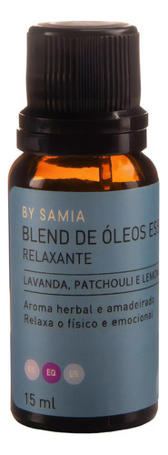 Blend De Óleos Essenciais By Samia 15 Ml Relaxante