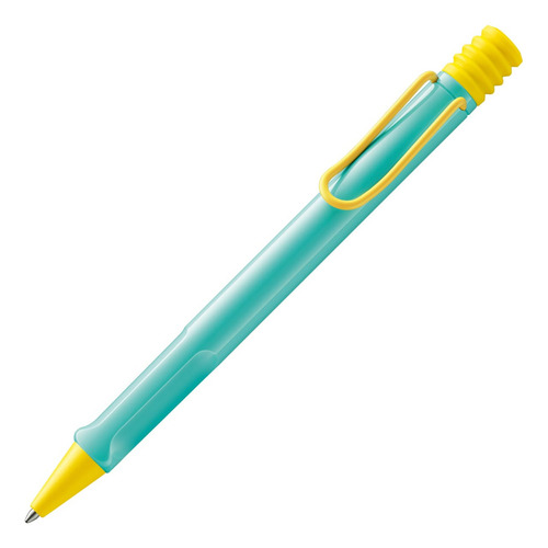 Bolígrafo Lamy Safari Pina Colada Edición Especial Tinta Azul Exterior Celeste/amarillo