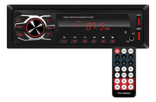 comprar Toca Som Rádio Mp3 Player Bluetooth Universal 1 Din Rádio Fm