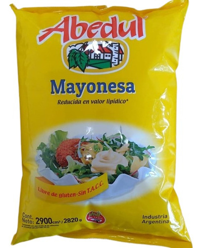 Mayonesa  Abedul Bolsa  X 3kg  Sin Tacc
