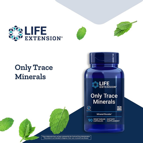 Life Extension Only Trace Minerals Zinc, Cromo, Boro 90 Caps