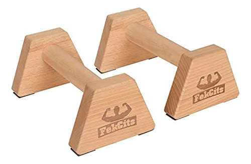 Fekcits Barra De Empuje, 2 Piezas De Paraletas De Madera, E