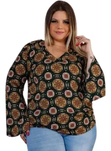 Blusa Feminina Manga Leader MercadoLivre