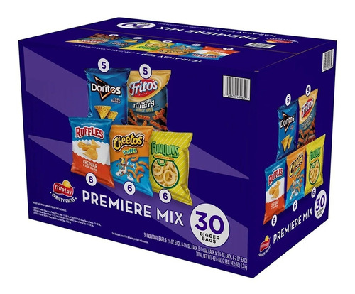 Caja 30 Cheetos Doritos Fritos Rufles Americanos Premier Mix