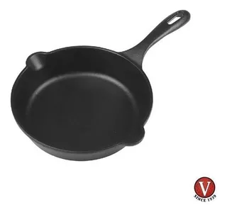 Sarten De Hierro Fundido 20 Cm Victoria Premium F Color Negro