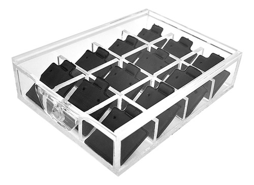 Caja Broquel Acrílico 3mm (12 Divisiones) Con Blister Imán