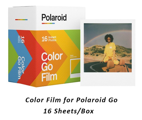 16 Hojas Polaroid Go Color Film Marco Blanco Para Cámara Go