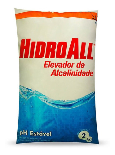 Elevador De Alcalinidade (ph Estável) Piscina Hidroall 2kg