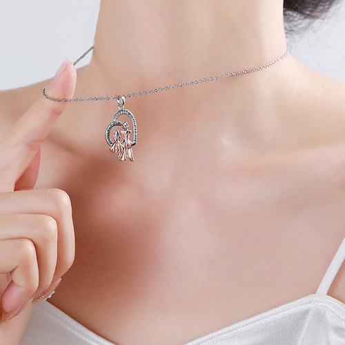 Db Collar Elegante Con Colgante De Corazón De Amor Para