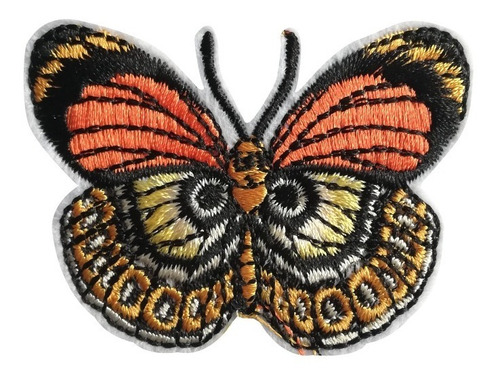 Aplique Termoadhesivo Mariposa Naranja Nueva X 10 Unidades