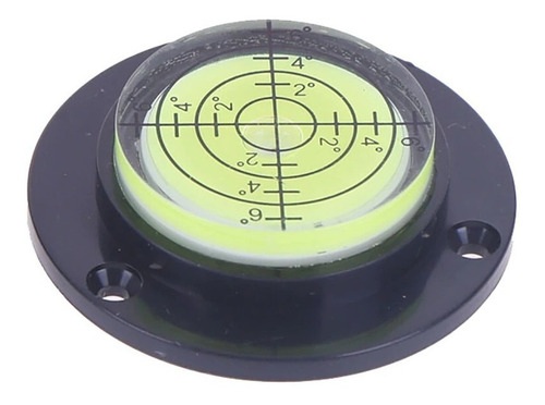 Imagem 1 de 3 de Nível Bolha Redondo Verde C/ Base 50mm X 12mm Preto