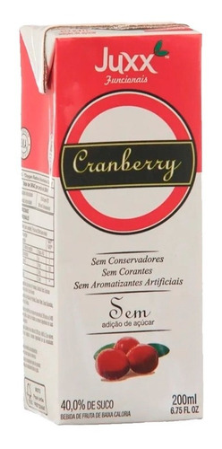Imagem 1 de 3 de Suco Funcional Cranberry Sem Conservante Sem Corante Juxx 1l