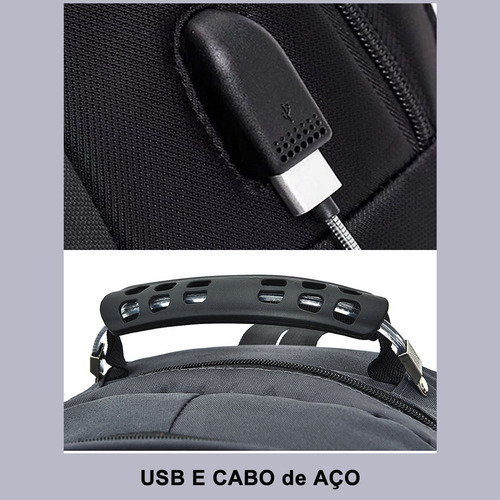 Kit 10 Mochilas Notebook Impermeável Com Usb