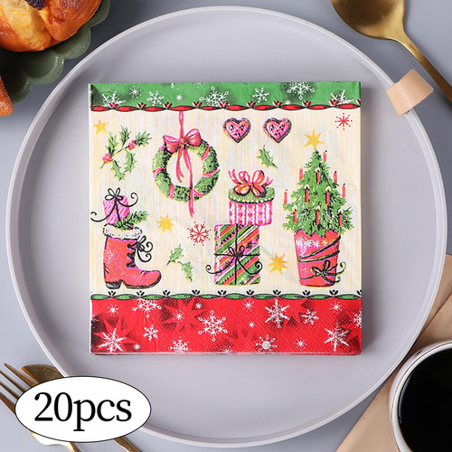 2 Servilletas De Navidad Servilletas De Cena Vajilla